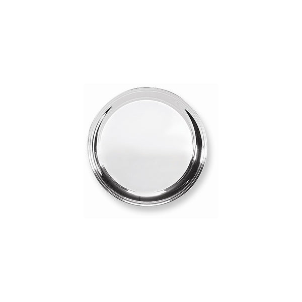 Silver-plated Round Tray - Engravable Personalized Gift Item: 10 Inch