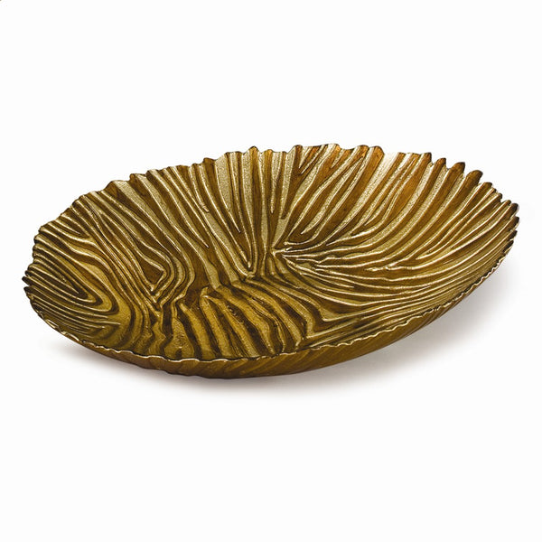 Silver/Black or Gold/Brown 16 in Turkish Glass Bowl: Black/Silver